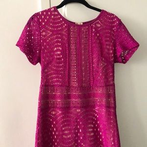 Stretchy Magenta/Pink Mini Dress